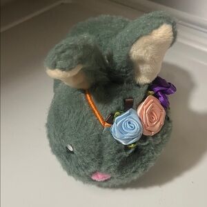 Plush Bunny with Floral Accents